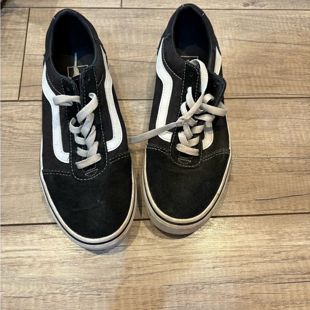 Vans Black and White Low-Top Sneakers